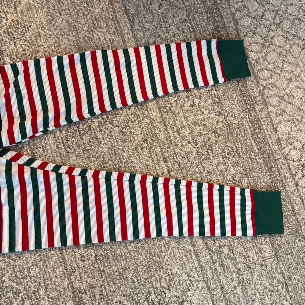 Old Navy Striped Holiday Pajama Set - Green, Red, White
